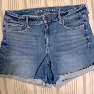 American Eagle Blue Jean Short, “Next Level Midi” Size 10, Like New!